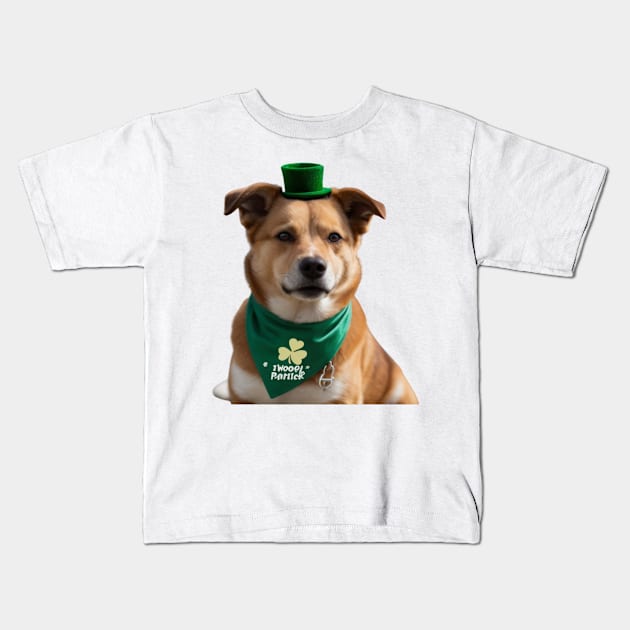 I woof you a Happy St. Patrick's Day! Kids T-Shirt by benzshope